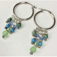 036 anneaux argent sterling, turquoises, aventurine, jade, swarovski